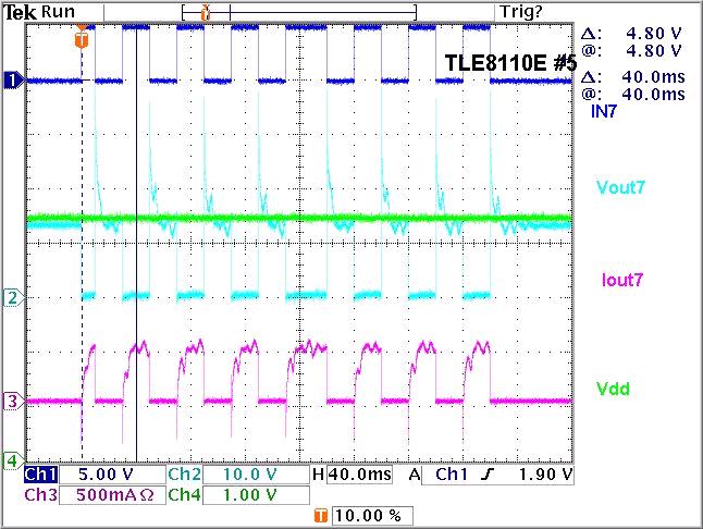 TLE8110ED behavior driving a unipolar EGR stepper motor TLE8110ED T ambient : 25 C EGR T ambient : 25 C VDD: 4.5V VCC: 3V Vbat: 13.5V Normal_Operation_25C.