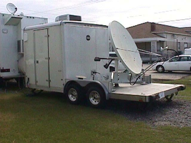 Portable Satellite Antenna Trailer Pulled by MEOV