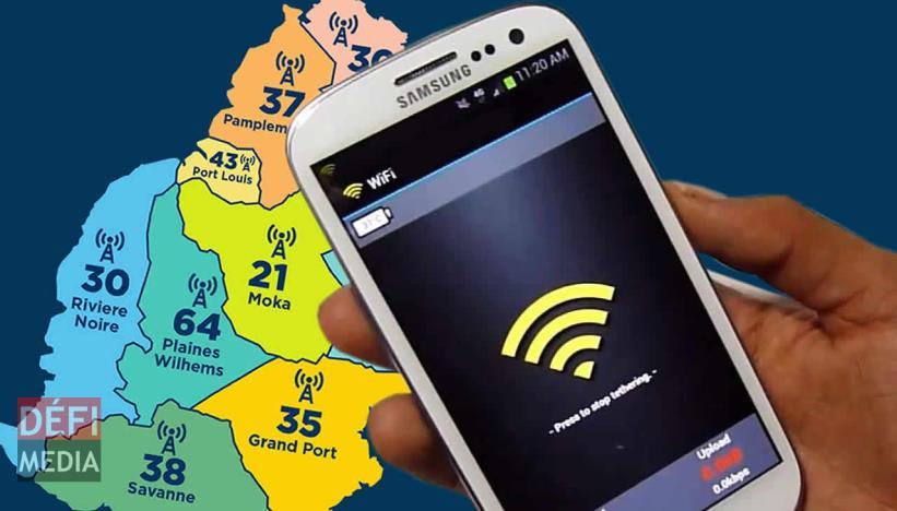 350 free Wi-Fi hotspots island wide.