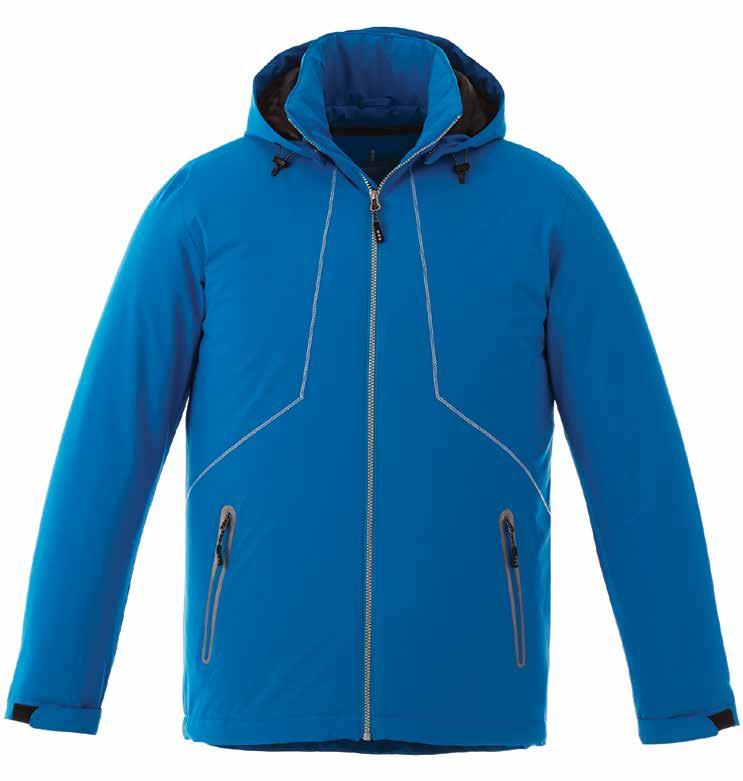 Insulation: 100% Polyester faux down fill total of body, sleeves and hood, 393 g (13.9 oz) Men s size L; 321 g (11.3 oz) Womens size M.