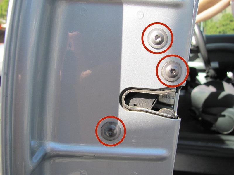 Step 8 The actuator mechanism is attached to the car door with