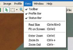 Menu - Profile The Image-menu Profile in the menu handles color correction profiles in the Profile Bar.