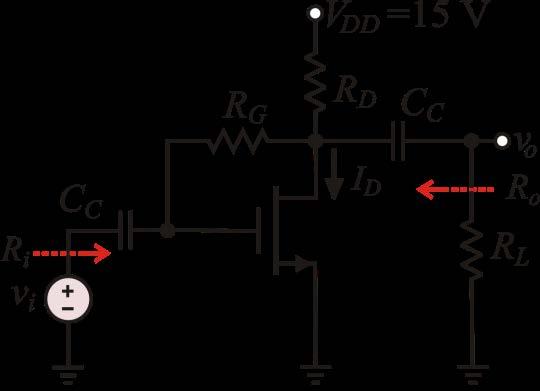 Question 14 Consider the amplifier shown. The transistor has an Early voltage V A = 50 V. A dc analysis reveals that I D = 1.06 ma, and g m = 0.725 ma V.