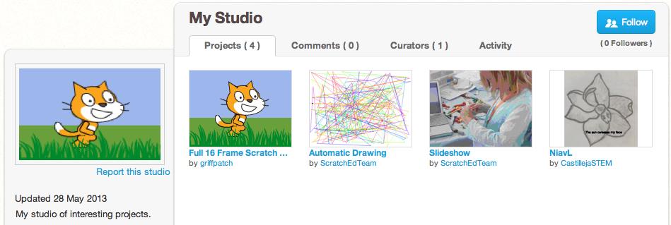 some of the millions of projects on the Scratch website -- and start a collection of favorites in a