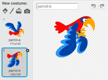 an animation by programming a series of costume changes. q Choose a sprite.