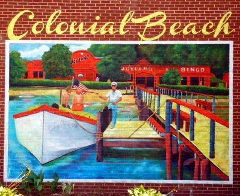 Colonial Beach Real Estate Colonial Ave. at corner of Washington Ave. 501 Washington Ave. Mural seen on Washington Ave. side.