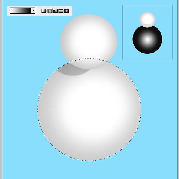 Step 4 Duplicate the BODY layer. Name it BODY 2. While on the BODY 2 layer, use the Gradient Tool (radial gradient) and drag from the center of the circle outward.