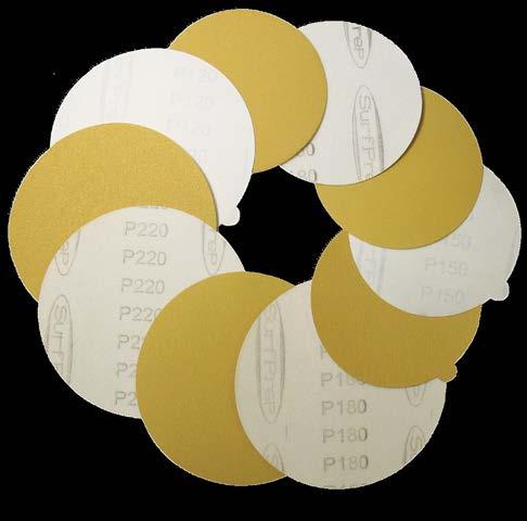 PAPER DISCS Blended paper backing provides for enhanced support of grain and edge-wear Premium abrasive grain in an open coat construction provides a true, consistent & uniform scratch Available in