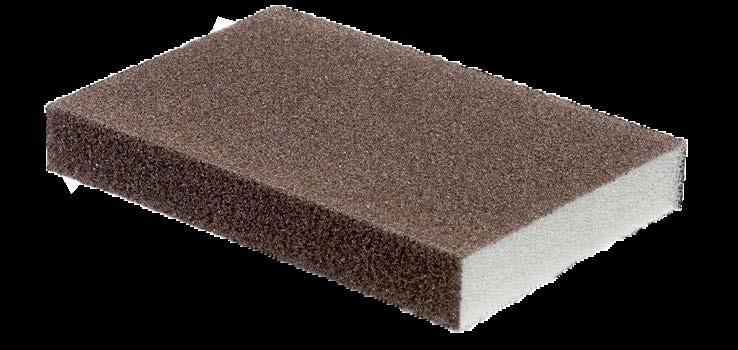 3-Sided Half Sanding Block (A/O) 3-3/4 X 2-3/4 X 1/2 BF 60 BF 100 The half block is coated on one face and
