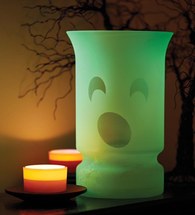 Glowz Ghostly Vase by Vicki O Dell Boo! Here s a fun, glow-in-the-dark project to add to your Halloween décor.