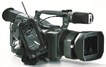 the range from 770 to 806 MHz.* WRR-805A with Sony DCR-VX1000 camcorder * Frequencies and TV bands differ in versions shipped to other countries.