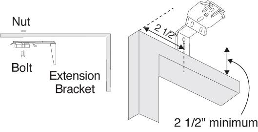 Partially pull the cord lock assembly from the head rail and slide the bracket on the head rail as show in the illustration.