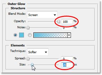 Click on the Layer Styles icon (the icon that looks like an f ) at the bottom of the Layers palette and choose the Outer Glow layer style from the list: Add an Outer Glow layer style to the Photoshop
