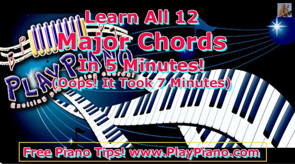 A major chord is made out of a major scale. A major scale goes like that.