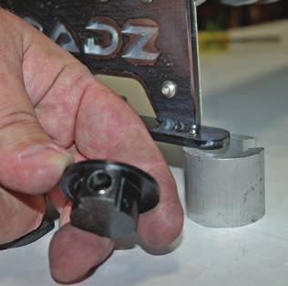 Install the split lock washer and the (4) 1/2 hex nuts (From Bag #3) and tighten