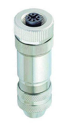 Accessories Connector System M12 M12x1 Mating female connector, 5-pin, straight, A-coded, with coupling nut,