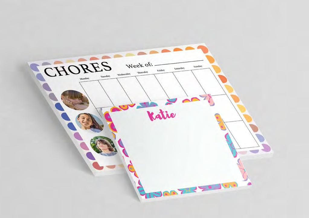 Notepads Available in 2 sizes 50 full color pages Product ID Marketing Description
