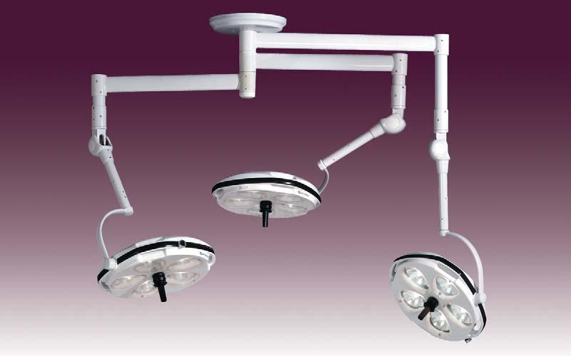 Model ST232323 Triple Radial Arms and Surgical Lightheads