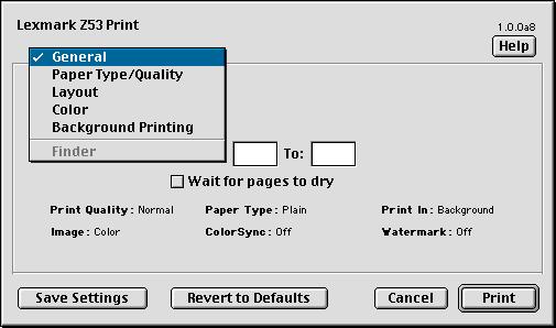 The Print dialog box comes with your printer software.