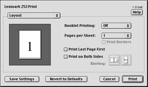 Step Two: Customize the Print dialog box for booklets 1 Open the Page Setup dialog box. 2 Select the appropriate paper size.