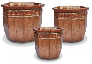 These pots are crafted in Vietnam from freeze-proof stoneware clay, and are suitable for year-round use in most