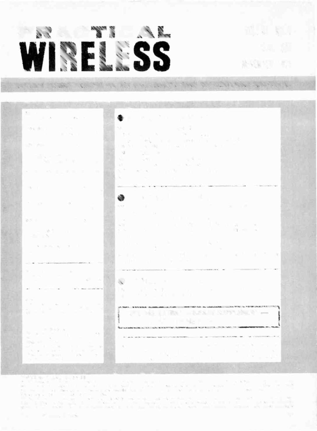 PRACTICAL VOL 51 NO.7 WIRELESS ISSUE 825 NOVEMBER 1975 BRITAIN'S PREMIER MAGAZINE FOR THE DO-IT-YOURSELF RADIO AND ELECTRONICS CONSTRUCTOR EDITOR Lionel E.