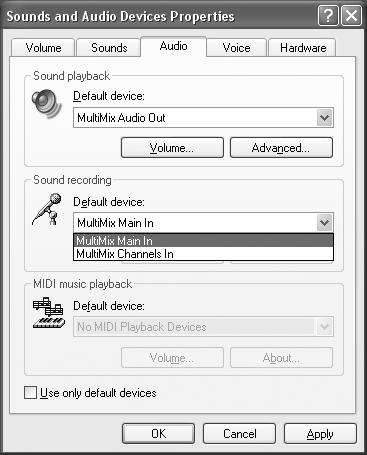 pictures below: 2. Choose Sounds and Audio Devices. 3. Click the Audio tab.