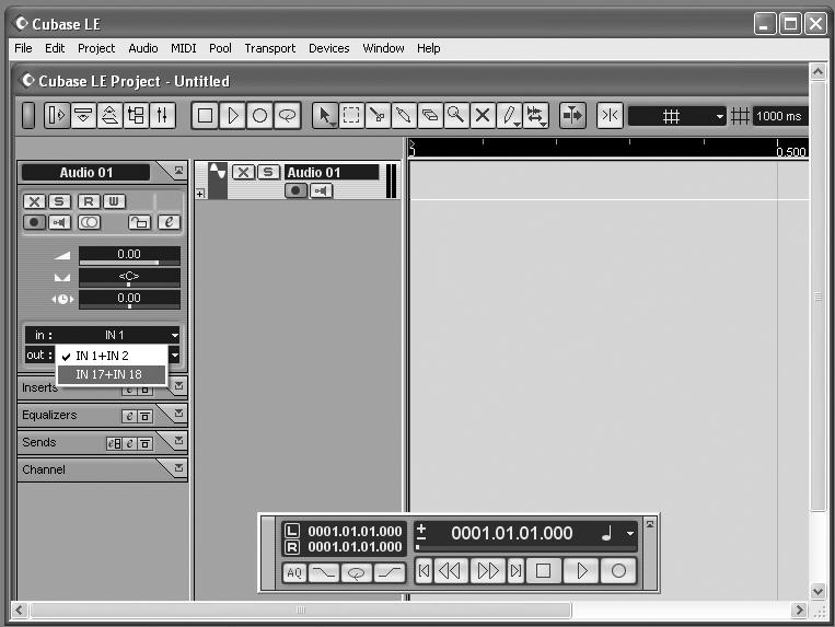 5 Firewire Recording 5. Be sure that the inspector a strip on the left-hand side of Cubase that shows all sorts of information about the selected track is active.