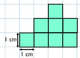the areas of rectilinear shapes. Children are introduced to the notation cm 2.