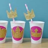 Be creative and decorate them with your glitter crowns, glitter gems or make glitter pennants