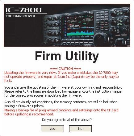 If you make a mistake, the IC-R9500 may not operate properly, and repair at Icom Inc.(Japan) may be the only way to fix it.