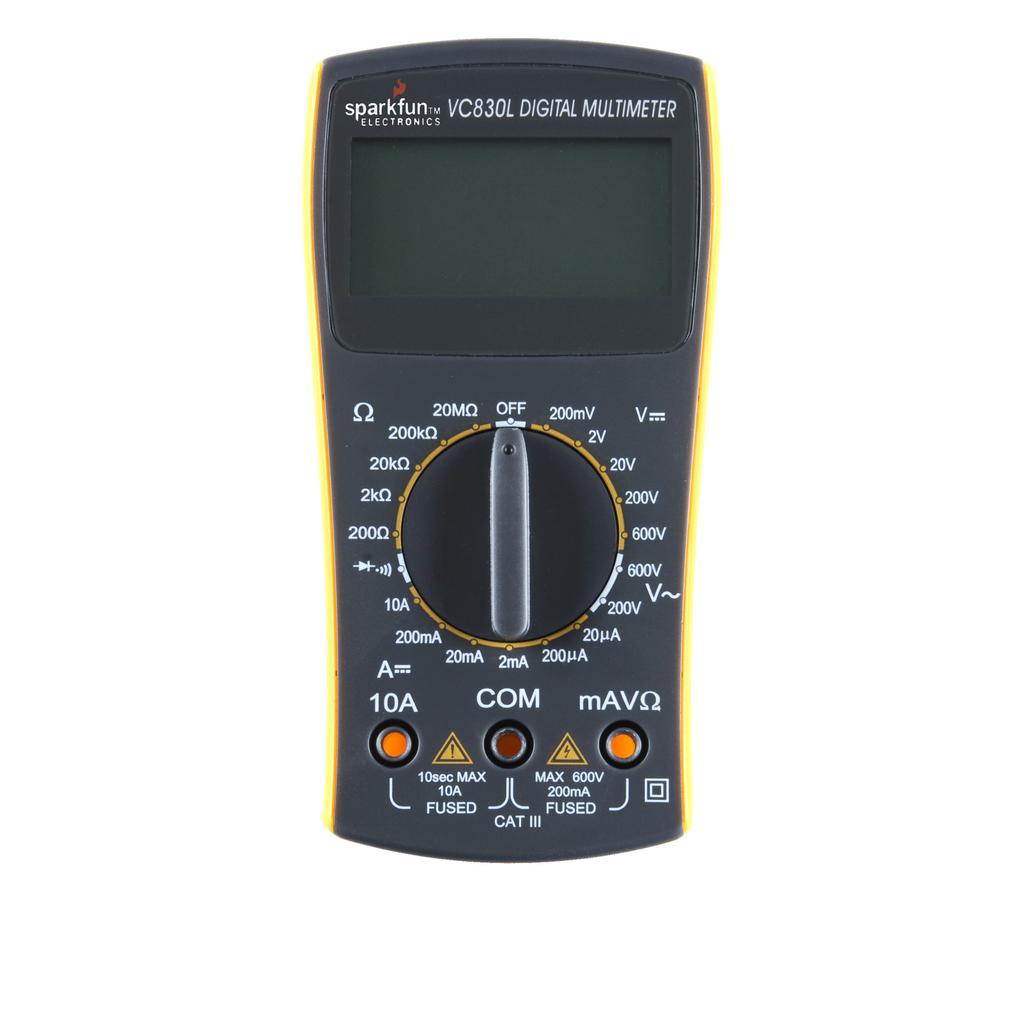 Using a Multimeter // Settings There are many different settings depending on how much of a signal the multimeter is being used to measure. This is a good opportunity to talk about unit conversion.