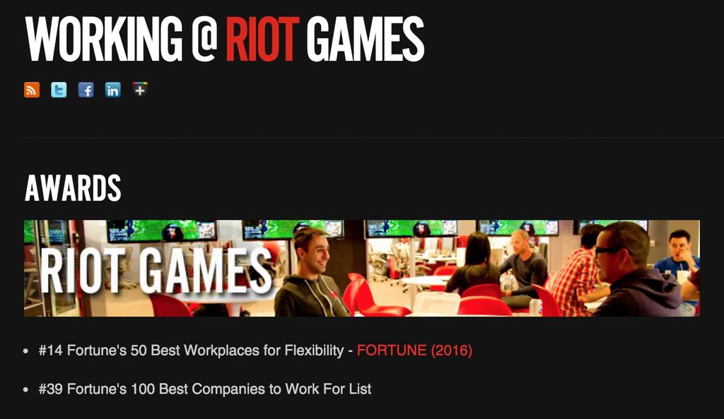 Riot Games As well as linking on site, the subjects