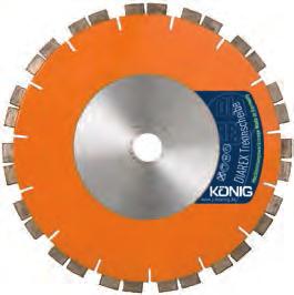 diamond tools cutting with building site saws 01 DIAREX diamond blade König 9 for granite y very quick and easy cutting performance due to new segment technology y only little power requirement y