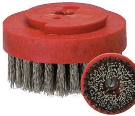 abrasives surface finish 08 01 Antique finish grinding brush ø 100 y grinding system for surfaces with antique effect without use of acids y use on flamed or sand blasted surfaces y resinated