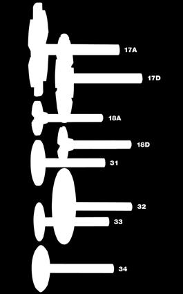 form/shape diameter cutting width type 17 A 50 2,2 segmented F52.10021 17 D 50 1,5 segmented F52.10022 18 A 25 2,2 segmented F52.