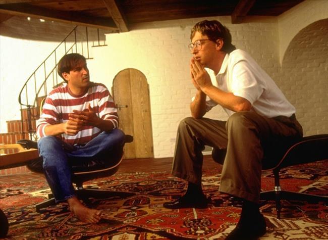 Steve Jobs and Bill Gates 1991 Consider what these two geniuses created!