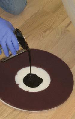 The aluminum oxide grain bonded to the foam backing allows the pad to properly abrade the finish while still producing a very fine scratch pattern.