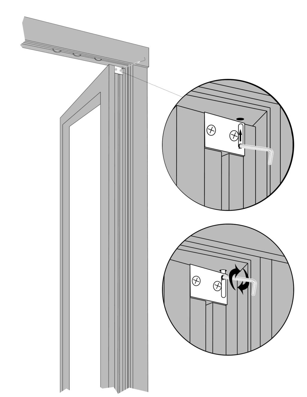 Inserting Active Swing Door Top Hinge Pin 11 1. Unscrew & Pull out the Pivot Block. 2. Place door in bottom Pivot 3.