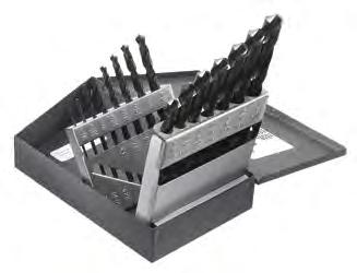 Drill Bit Sets & 13-Piece Regular-Point Drill-Bit Set Hinged metal box with one stand-up bit holder. 53002.60 Cat. No.