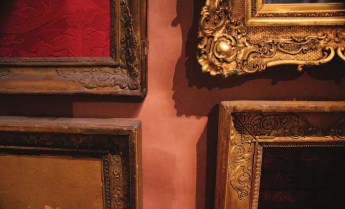 water gilding. Exhibition Label from Durand Ruel gallery in New York Top: Louis XIV Frame, c.