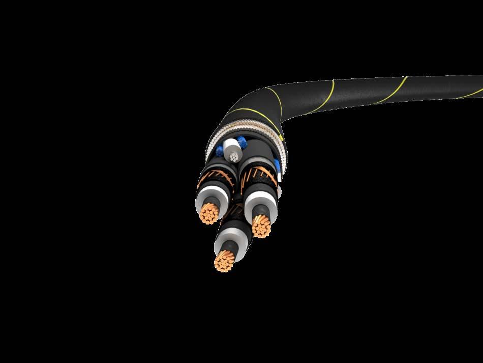 DEEPWATER POWER CABLES 72 KV AC WET- DESIGN Metallic barrier layers such as Lead, required for HV Dry insulation systems, can exhibit creasing or creep in dynamic umbilicals.