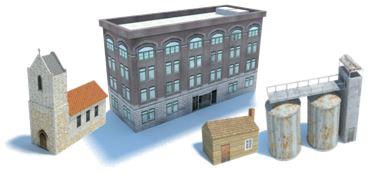 Cardboard Model Buildings Get more model kits from http://www.modelbuildings.