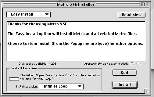 To install OMS, simply insert the Metro SE CD-ROM, and run the OMS installer. When using Metro SE for the first time, you may be asked to setup OMS.