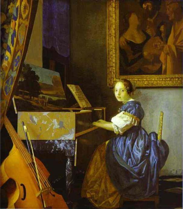Describe this painting Jan Vermeer (1632-1675) Lady Seated at a