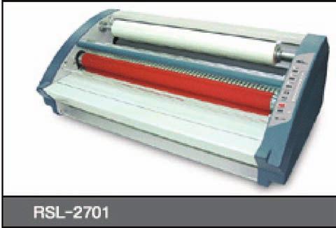 LAMINATING RSL-SERIES HOT ROLLER TABLE TOP LAMINATOR SPECIFICATION MODEL Power Supply Power Consumption Max Laminating Widht Laminating Thickness Max Laminating Speed Read Time Heating Method Driving