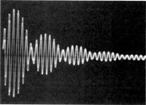 But the corresponding tone produced by rectifier receivers was too low to be heard through "static" interference. (Fig.
