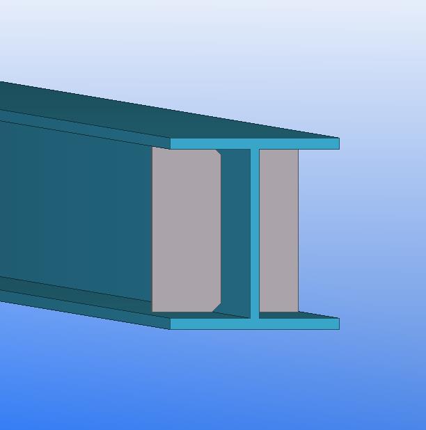 Welded I-profile and box section Stiffeners Chamfers to the inner corners of the stiffeners Size according to the size of the profile weld