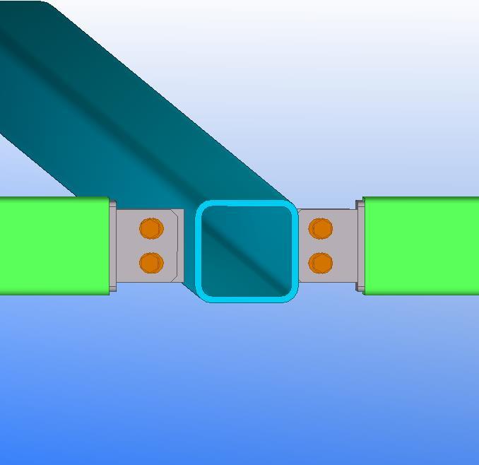 Truss Brace connection The connecting plate welded to the surface of the top chord Is used when the connection is affected by small forces The connecting plate in the horizontal plane is the
