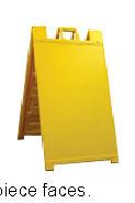 50 37.95 Simpo Sign II A high-density white molded polyethylene fold-out sign frame with molded-in carry handle and molded-in regress area.